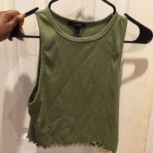 Forever 21  Lettuce Halter Top Olive Green